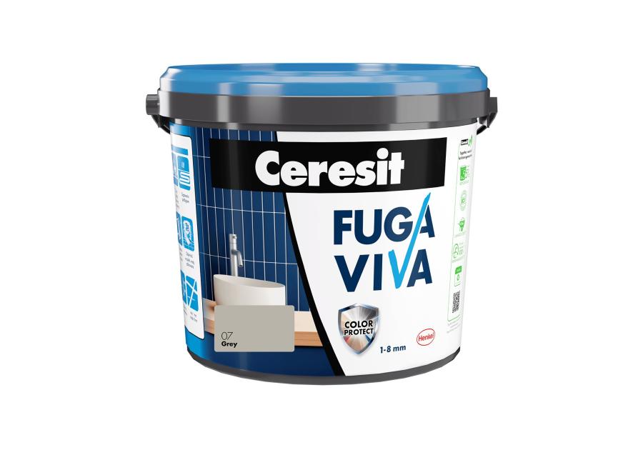 Zdjęcie: Fuga Viva elastyczna cementowa 1-8 mm grey 4 kg CERESIT