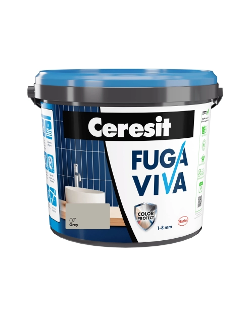Zdjęcie: Fuga Viva elastyczna cementowa 1-8 mm grey 4 kg CERESIT