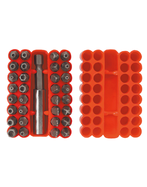 Zdjęcie: Końcówki wkrętakowe z uchwytem, zestaw 33 sztuk TOP TOOLS