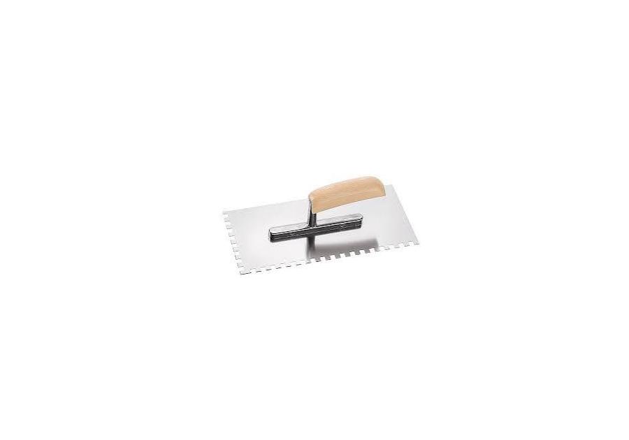 Zdjęcie: Kielnia zębata, stal nierdzewna/aluminium, 280 x 130 mm, ząb 10 x 10 mm CIRET