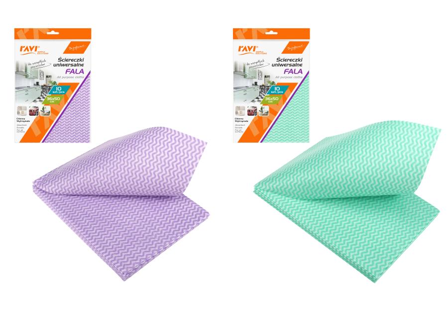 Zdjęcie: Ściereczki uniwersalne Fala 36x50 cm 10 sztuk 10463 RAVI