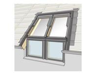 Zdjęcie: Kołnierz do okien kolankowych EFW 0022E profilowany dwa zestawy obok siebie, 94x140 cm VELUX