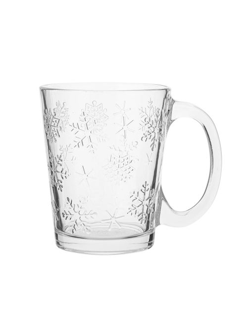 Zdjęcie: Kubek szklany 300 ml dekoracja śnieżynki ALTOM DESIGN