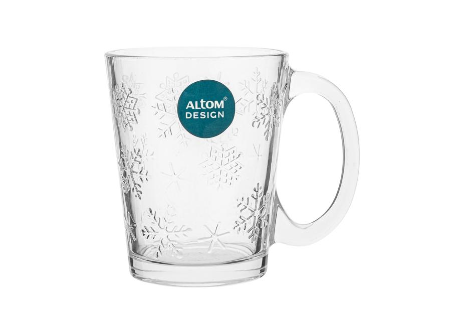 Zdjęcie: Kubek szklany 300 ml dekoracja śnieżynki ALTOM DESIGN