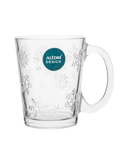 Zdjęcie: Kubek szklany 300 ml dekoracja śnieżynki ALTOM DESIGN