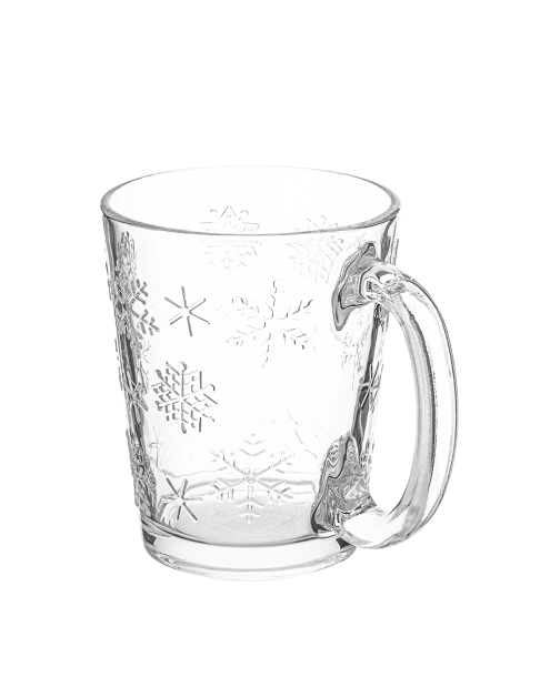 Zdjęcie: Kubek szklany 300 ml dekoracja śnieżynki ALTOM DESIGN