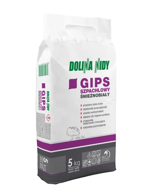 Zdjęcie: Gips szpachlowy śnieżnobiały 5 kg DOLINA NIDY