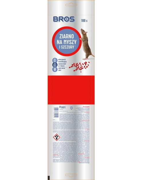 Zdjęcie: Ziarno na myszy i szczury 0,1 kg doypack BROS