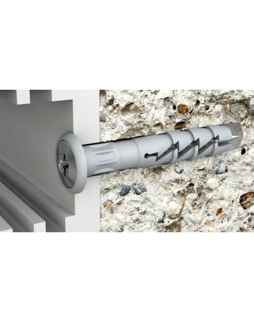 Zdjęcie: Kołek wbijany FX-K szybkiego montażu z kołnierzem 6x40 mm 500 szt. KOELNER