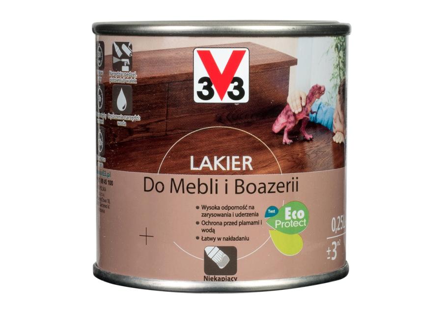 Zdjęcie: Lakier do mebli i boazerii dąb ciemny połysk 0,25 L V33