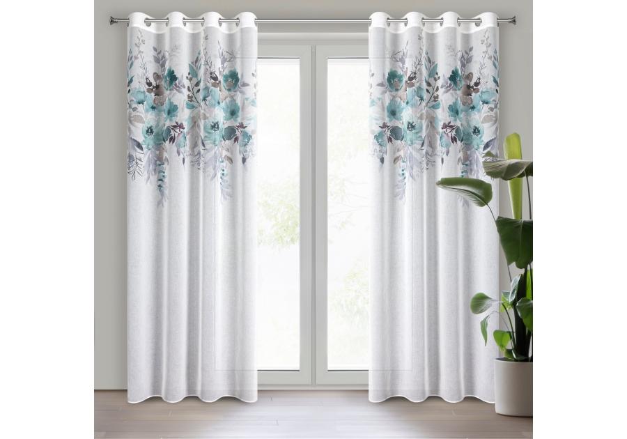 Zdjęcie: Zasłona gotowa D91 Greta 140x250 cm biały EUROFIRANY