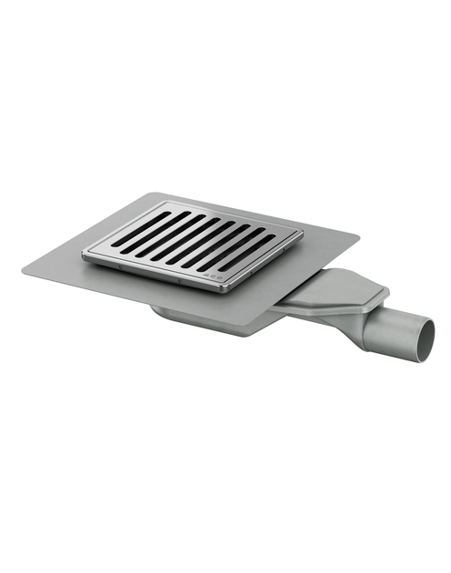 Zdjęcie: Wpust 150x150 z kołnierzem, odpływ poziomy DN=40, h=64 mm MG Gully ACO