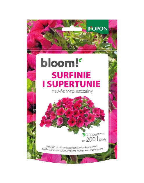 Zdjęcie: Nawóz rozpuszczalny do surfini i superpetuni 200 g BOPON BLOOM!