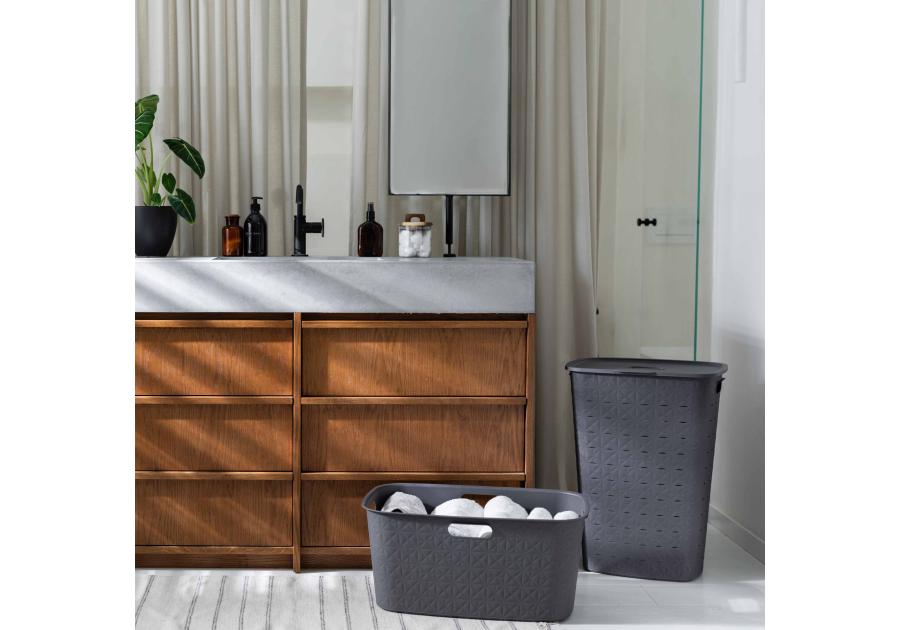 Zdjęcie: Kosz na pranie Softex 56 L szary CURVER