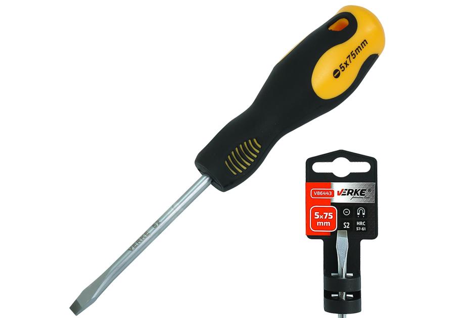 Zdjęcie: Wkrętak płaski 5x75 mm S2 VERKE PREMIUM