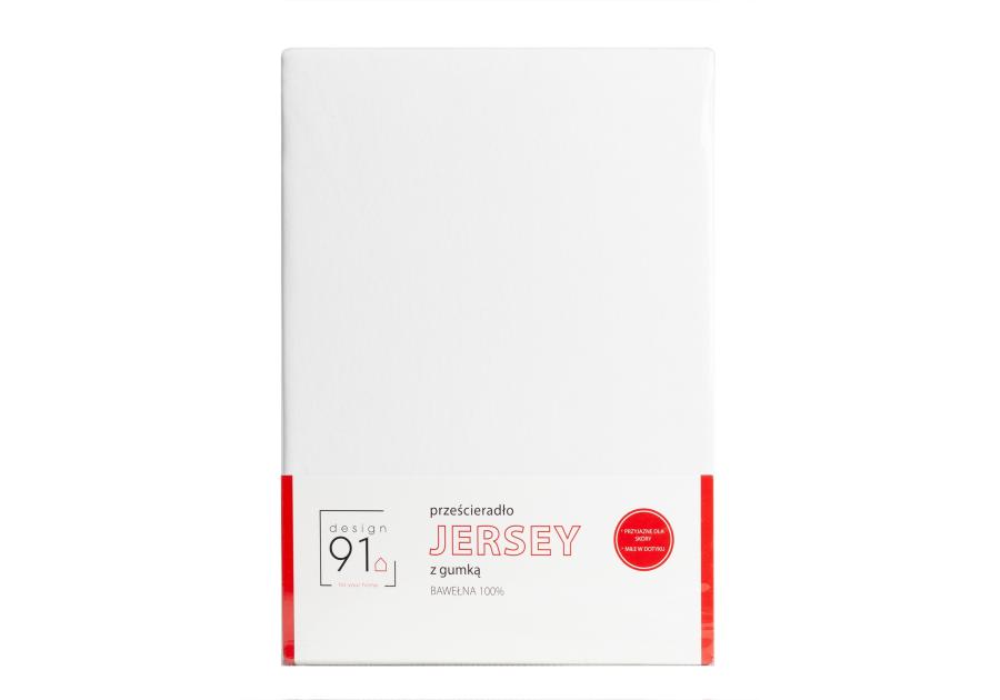 Zdjęcie: Prześcieradło Jersey z gumką 140x200 + 30 cm białe EUROFIRANY