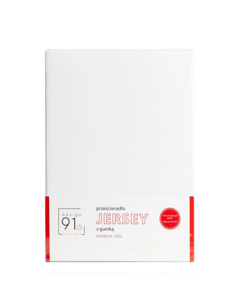 Zdjęcie: Prześcieradło Jersey z gumką 140x200 + 30 cm białe EUROFIRANY