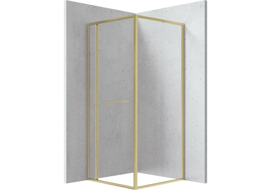 Zdjęcie: Kabina prysznicowa Square kwadratowa 80x80x200 cm złoty szczotkowany DEANTE