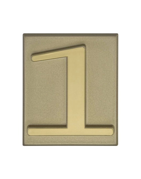 Zdjęcie: Cyfra 1 PCV samoprzylepna 4x4,7 cm oliwka DOMINO