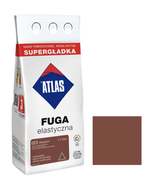 Zdjęcie: Fuga elastyczna kolor 023 brązowy alubag 2 kg ATLAS