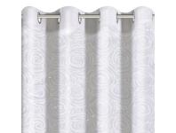 Zdjęcie: Zasłona Marlen 140x250 cm bialo-srebrna na przelotkach EUROFIRANY