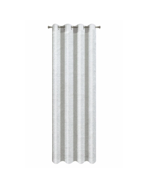 Zdjęcie: Zasłona Marlen 140x250 cm bialo-srebrna na przelotkach EUROFIRANY