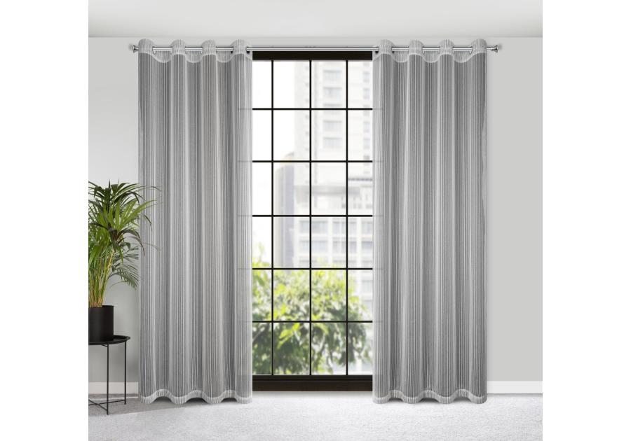 Zdjęcie: Firana gotowa Noelia 140x250 cm srebrny EUROFIRANY