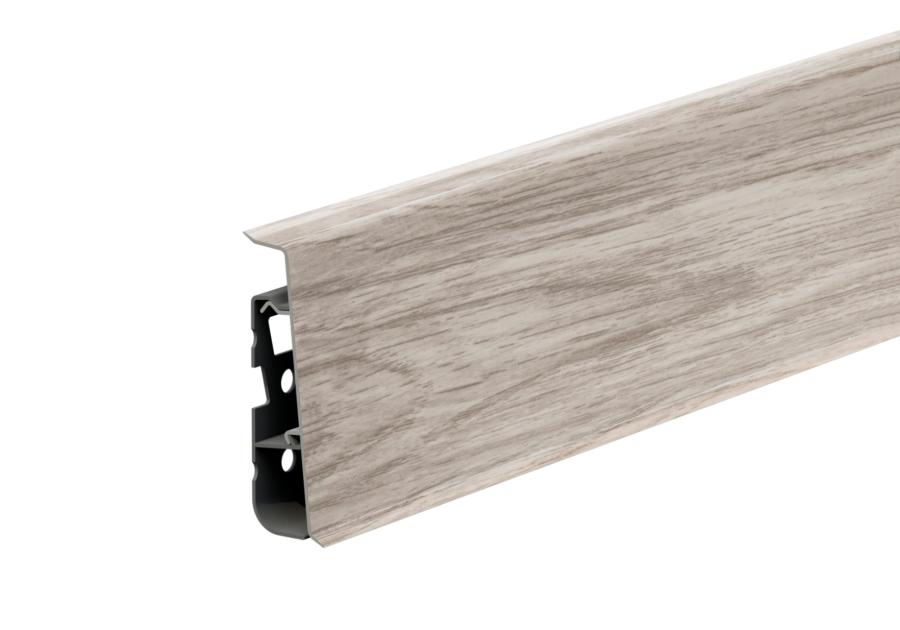 Zdjęcie: Listwa przypodłogowa PVC Hi Line Prestige 2,2x7,5 cm 2,50 m Dąb Hokaido Mat CEZAR