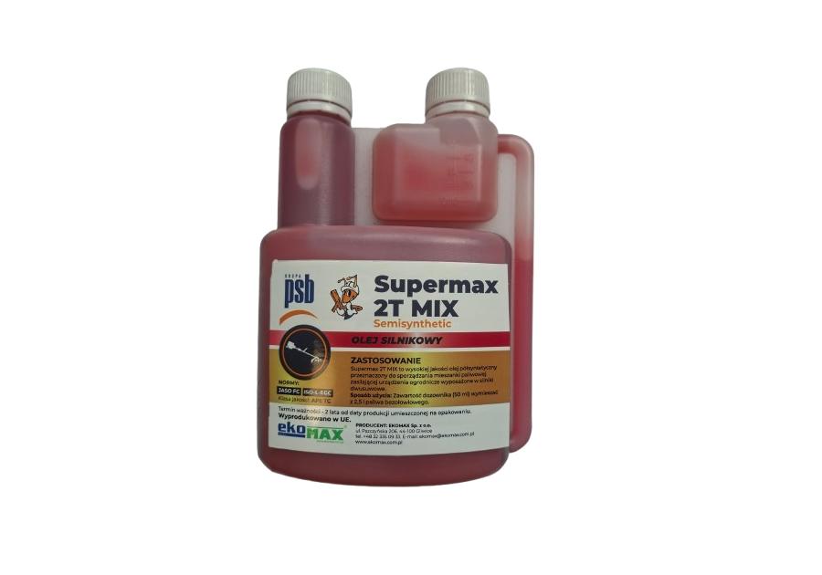 Zdjęcie: Olej do silinków dwusuwowych Supermax 2T Mix 0,5 L czerwony PSB