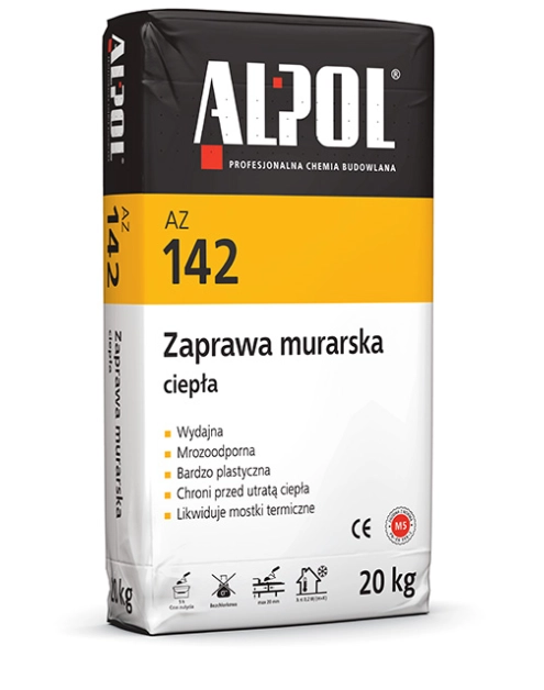 Zdjęcie: Zaprawa murarska ciepła 20 kg AZ 142 ALPOL