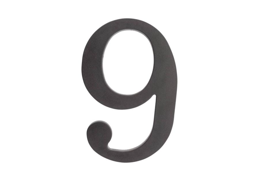 Zdjęcie: Cyfra 9 plastikowa czarna 180 mm METRO