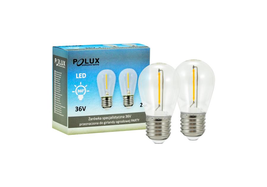 Zdjęcie: Żarówka LED S14 E27 36V 0,5W 2200K filam 2 szt. POLUX