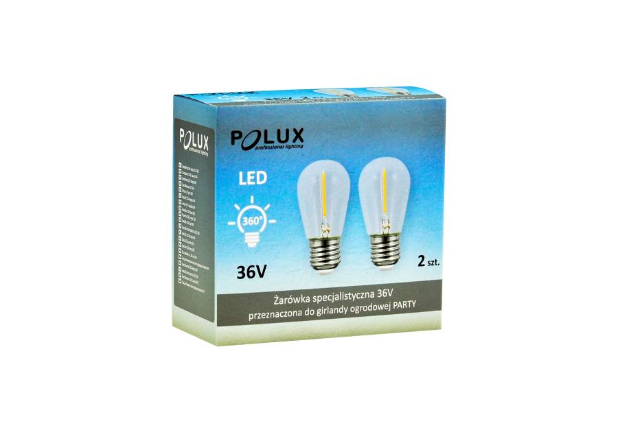 Zdjęcie: Żarówka LED S14 E27 36V 0,5W 2200K filam 2 szt. POLUX