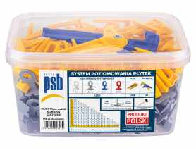 System poziomowania płytek 250 szt. kliny, klipsy, szczypce PSB