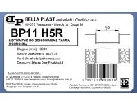 Zdjęcie: Listwa do boniowania PVC bez siatki BP11 H5R L300 biała BELLA PLAST
