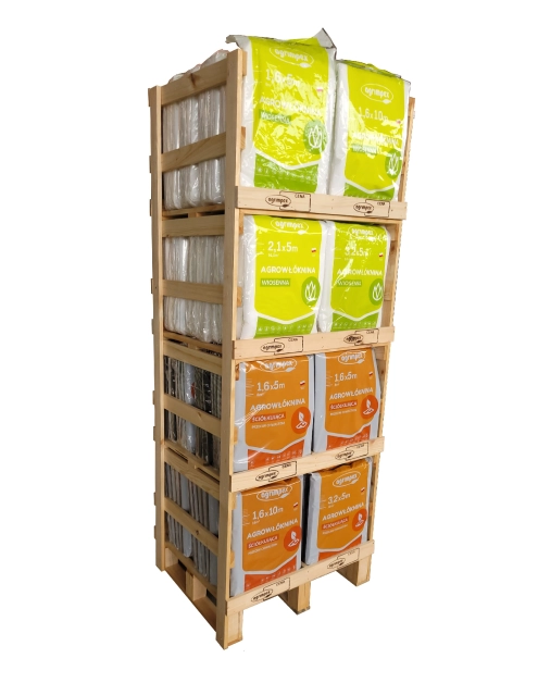 Zdjęcie: Drewniany regał na agrowłókninę 4 - połki AGRIMPEX