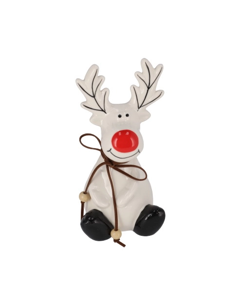Zdjęcie: Renifer z ceramiki 16 cm biały JUMI