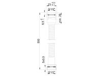 Zdjęcie: Wąż natryskowy, 50 cm, chrom INVENA