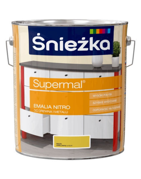 Zdjęcie: Emalia Nitro żółty jasny 10L ŚNIEŻKA