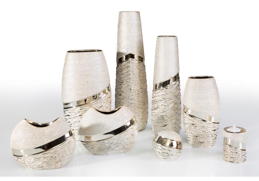 Zdjęcie: Wazon dekoracyjny Larry 12x12x40 cm szampan EUROFIRANY