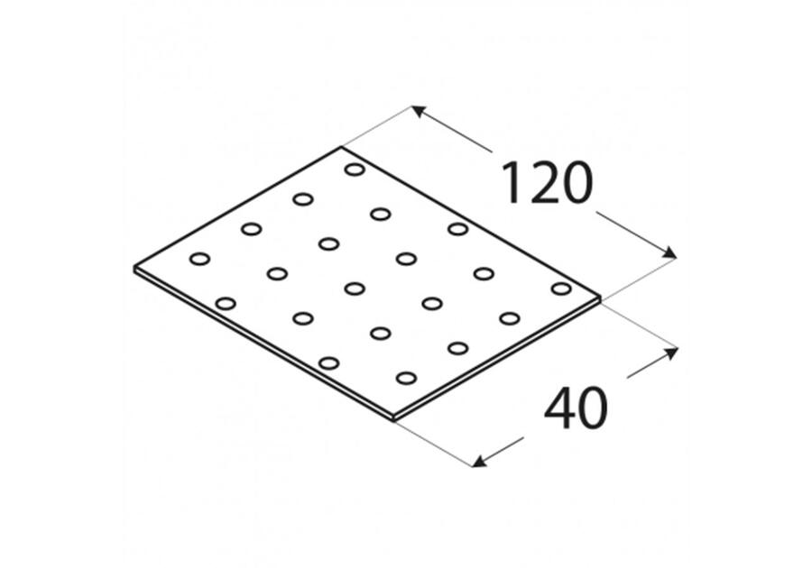 Zdjęcie: Płytka perforowana 4x12 cm PP3 DMX