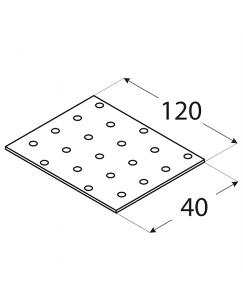 Zdjęcie: Płytka perforowana 4x12 cm PP3 DMX