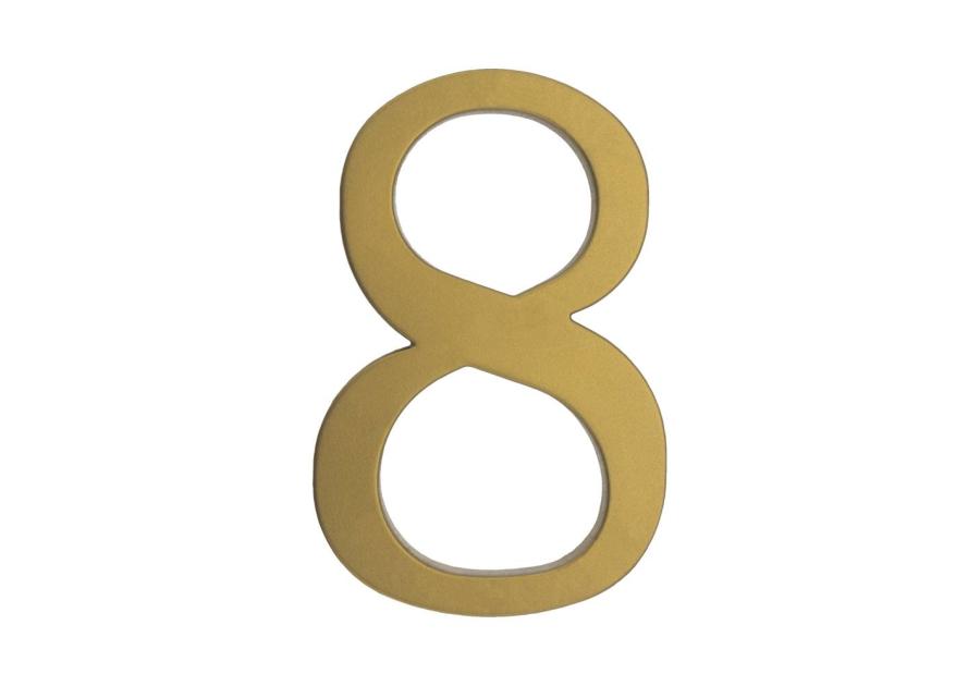 Zdjęcie: Cyfra 8 plastikowa, złota, 180 mm METRO