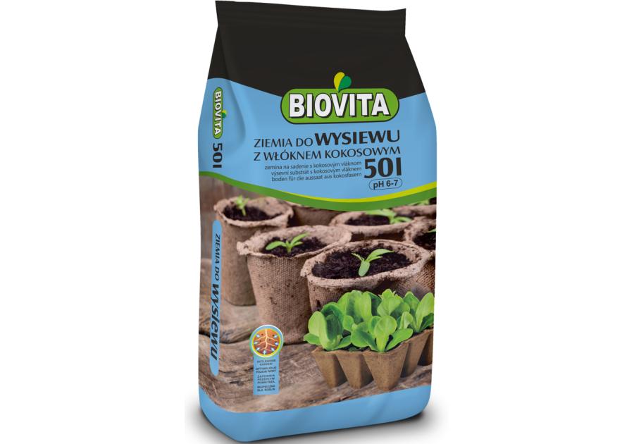 Zdjęcie: Ziemia do wysiewu z włóknem kokosowym 50 L BIOVITA
