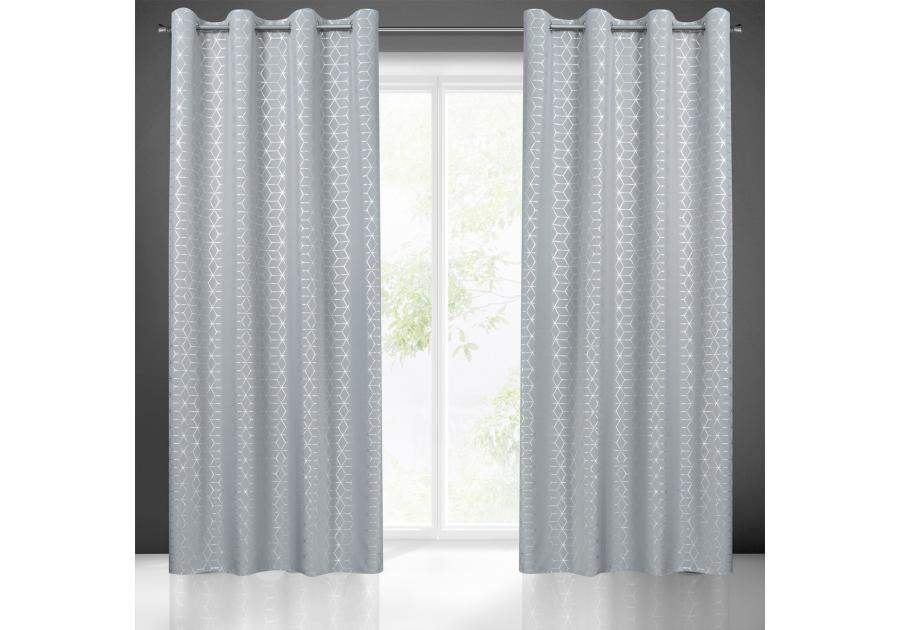 Zdjęcie: Zasłona gotowa Cube 140 x 250 cm szary EUROFIRANY