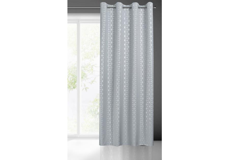 Zdjęcie: Zasłona gotowa Cube 140 x 250 cm szary EUROFIRANY