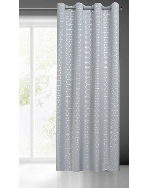 Zdjęcie: Zasłona gotowa Cube 140 x 250 cm szary EUROFIRANY