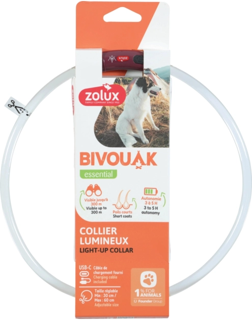 Zdjęcie: Obroża LED dla psa silikonowa 30-60 cm ZOLUX