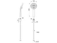 Zdjęcie: Zestaw natryskowy 1-punktowy Gabro Plus chrom INVENA