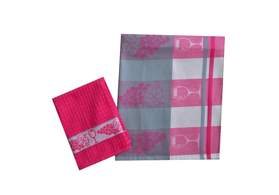 Zdjęcie: Ścierka Czapla 50x70 cm winogrono róż MISS LUCY